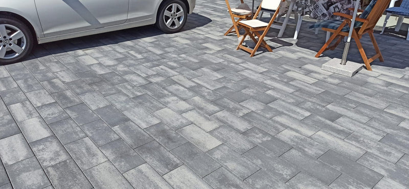 Trendline- pflaster sans chanfrein 40X20X8 anth. blanc nuance