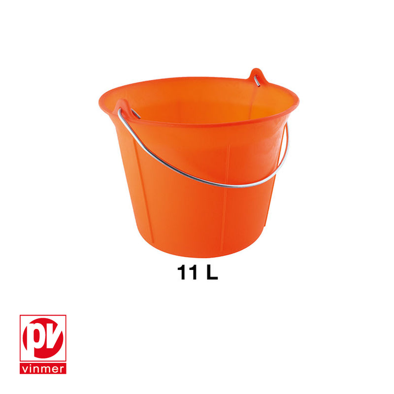 Seau de maçon - PE - ORANGE FLUO - 11L PRO