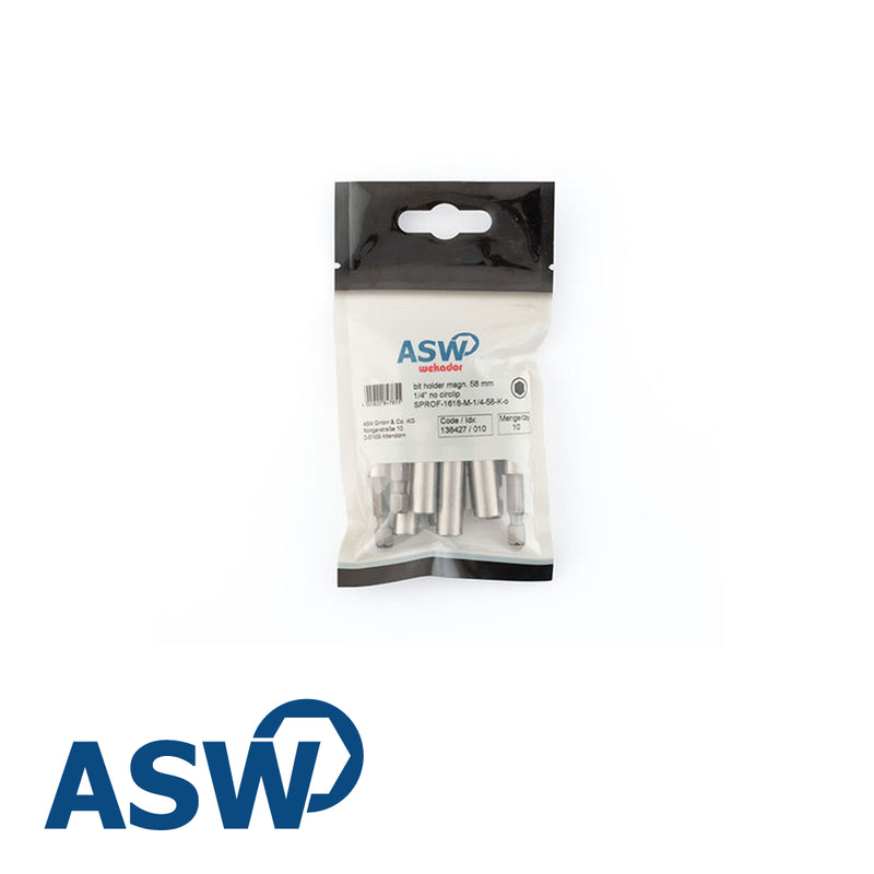 1020018407 - Porte-embout magnétique - 1/4" x 58 mm - Prix par 10 pcs