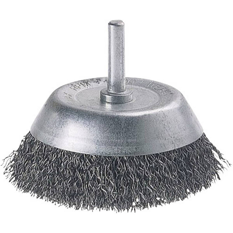 Brosse metallique fil acier chapeau 75 mm