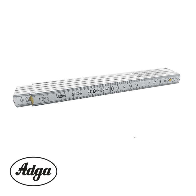Double-mètre ADGA pliant bois modèle '250PLUS' , 2 m BLANC