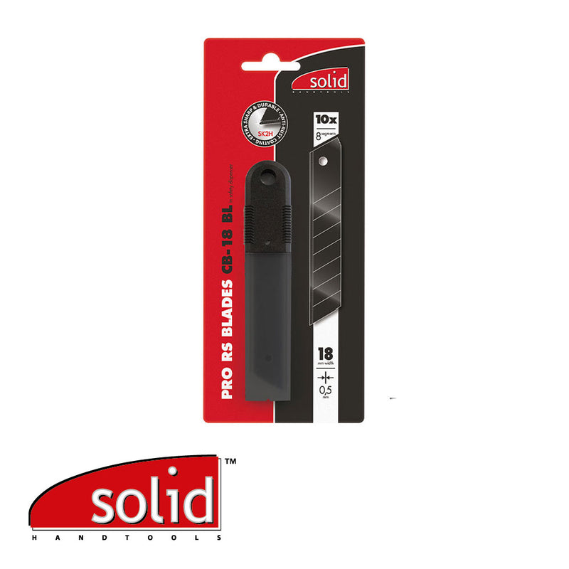 Lames cassables - 18 mm - PRO-RS noir / 10 pc. en distributeur