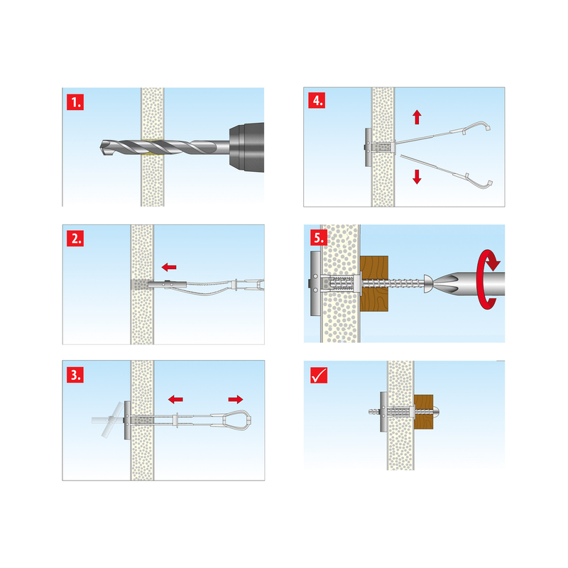 TOX Spagat Plus M8 (2 pc) – chevilles pour cavités