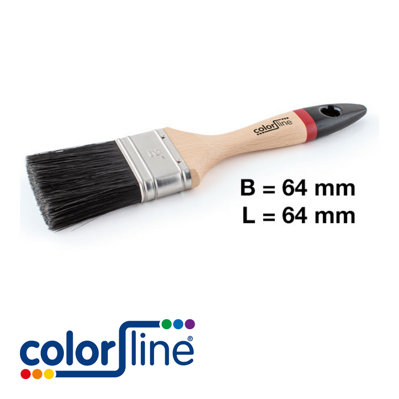 PRO Brosse noire, fibres mixtes - 2,5" - 64 mm - OIL/ALL