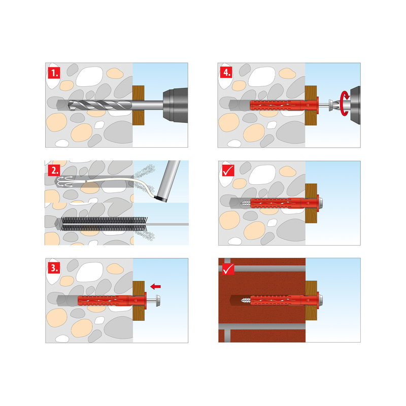 Cheville pour cadre fassad kb 10/140 (50 pc)