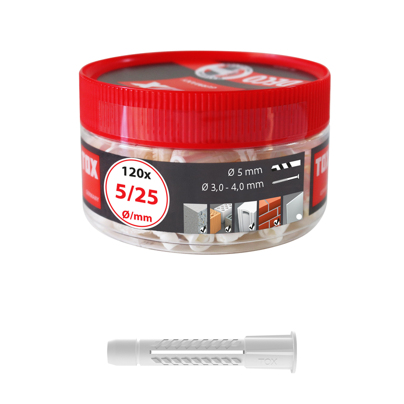 Cheville universelle deco 5/25(120 pc)