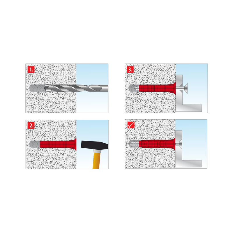 Cheville pour béton cellulaire ytox M10/55 (25 pc)
