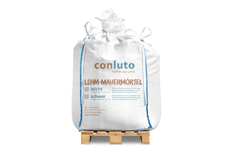 Mortier d'enduit de terre lourd, humide, 1.000 kg big bag