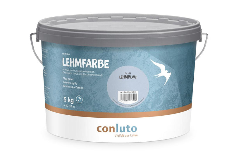 Peinture d'argile CL131 lehmblau 5KG seau