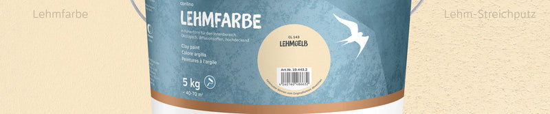 Peinture d'argile CL143 lehmgelb 5KG seau