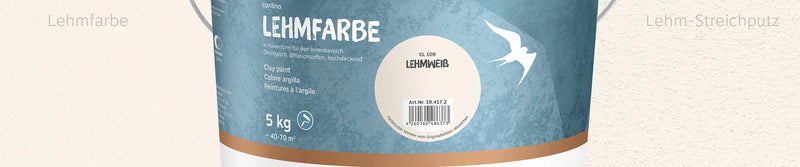 Peinture d'argile CL109 lehmweiss 5KG eimer