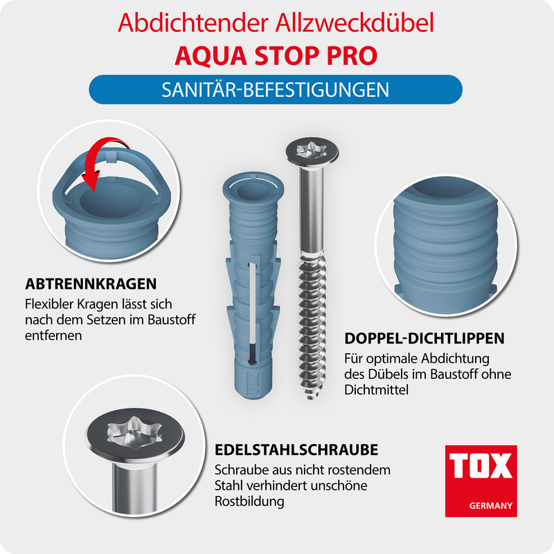 Aqua stop pro 6 x 38 + s (40 pc.)
