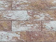 Mur long 18 piliers 25x25x14 cm sandstein rot