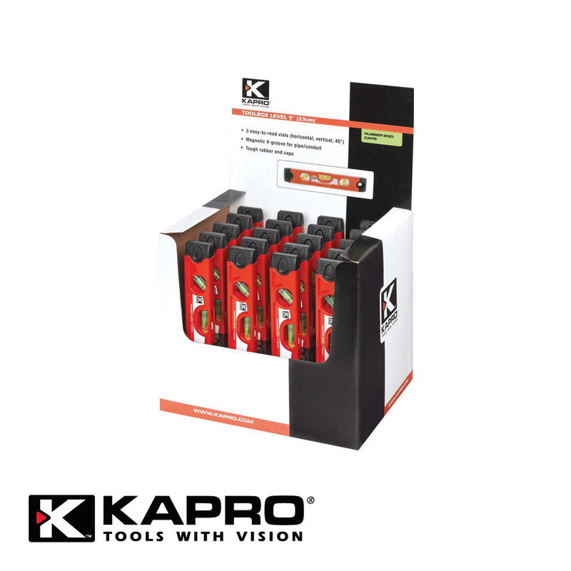 TORPEDO niveau compact 23cm, semelle magnétique (prix 1 pc) - moq => 20pcs = 1 display