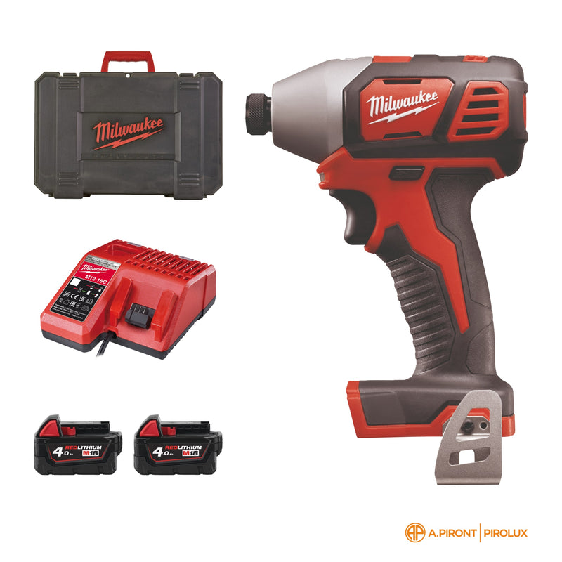 M18™ Visseuse à chocs compacte ¼″ Hex – M18 BID – contenu de la boîte M18 BID-402C