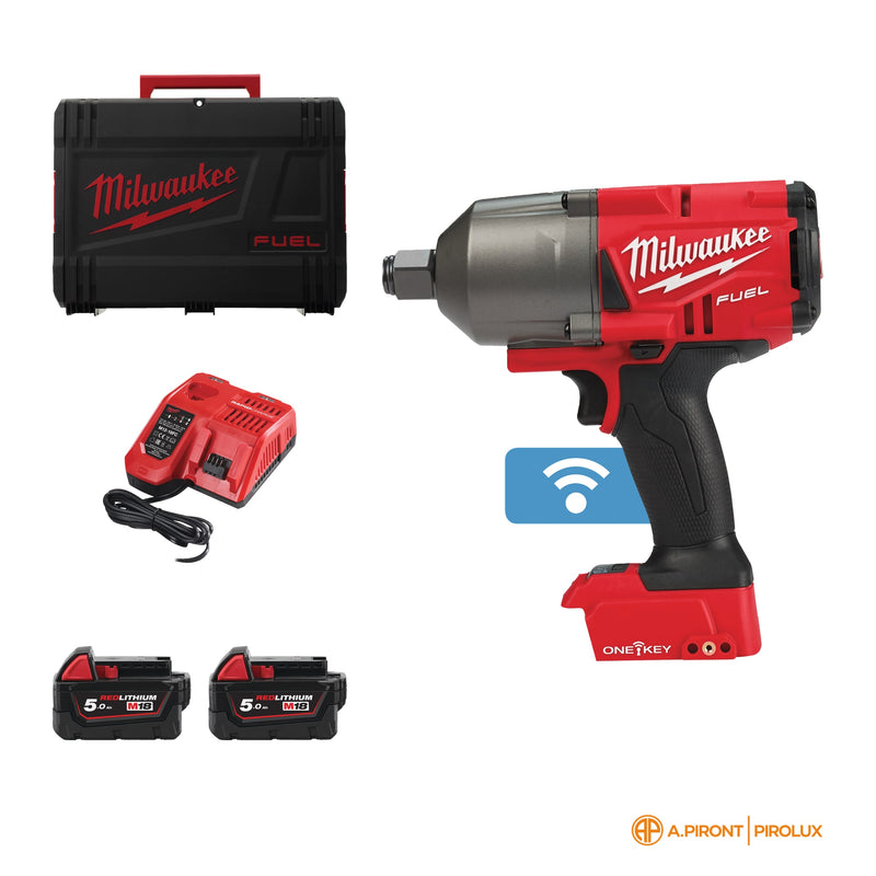 M18 FUEL™ Boulonneuse ¾″ ONE-KEY™ avec fixation O'Ring – M18 ONEFHIWF34 – contenu de la boîte M18 ONEFHIWF34-502X