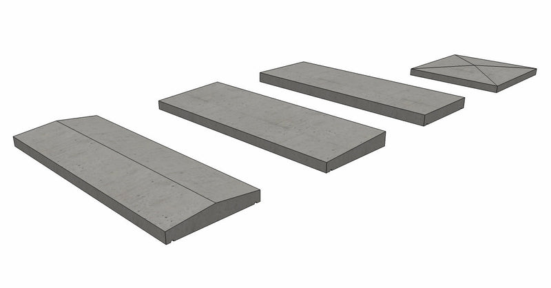 Couvre-murs beton gris 2 versants