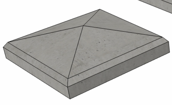 Couvre-murs chapiteau beton gris 40/40
