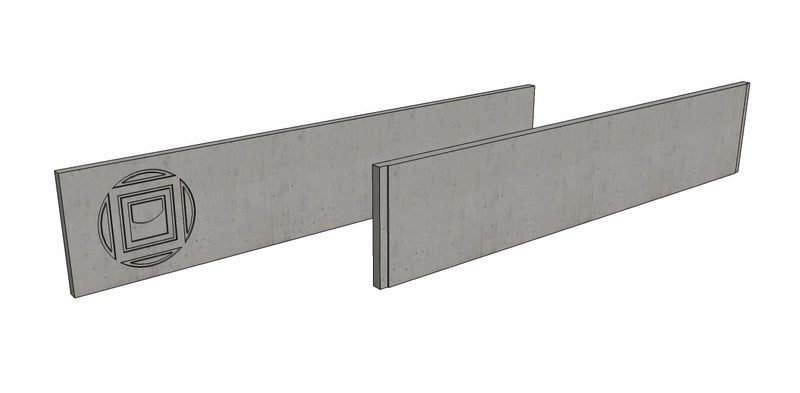 Plaque de cloture avec bords droits 200/30/3,5