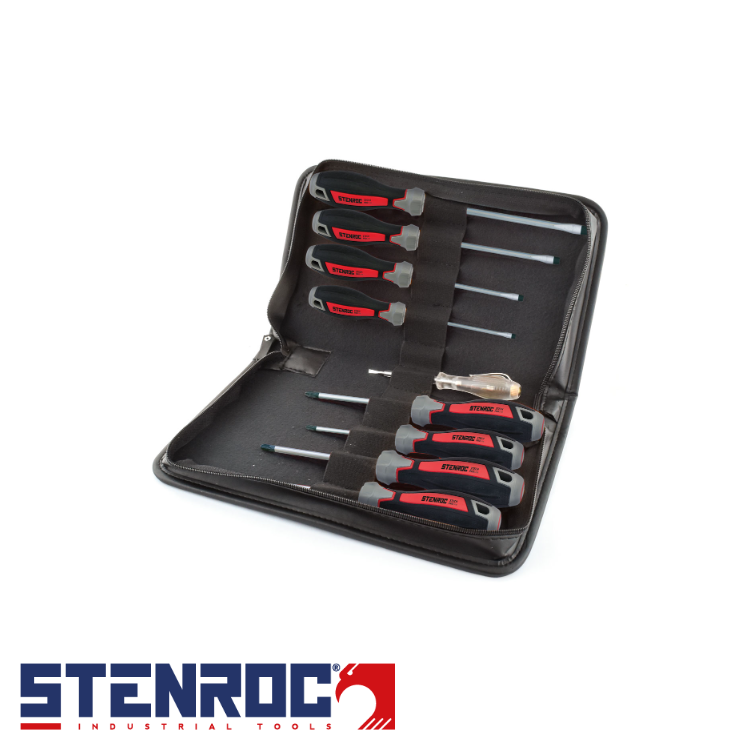 Set de 9 pièces / tournevis (PH-PZ-SL) - en étui - 3TECH ProLine