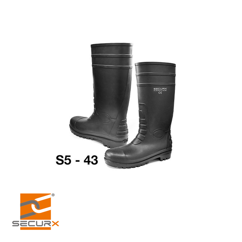 Botte de sécurité PVC – S5 taille – EN ISO 20345