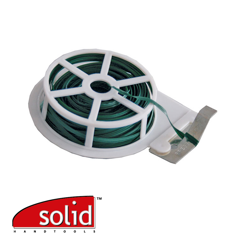 Magic wire vert plastifié avec coupe fil - 30 m