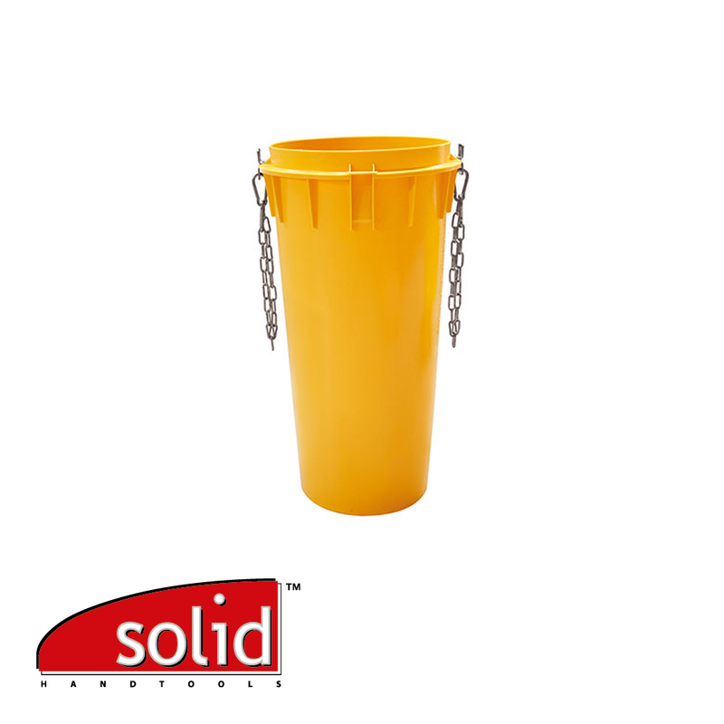 Goulotte à gravats 1,1 m, jaune, éléments en PE, emboîtables, chaînes incl