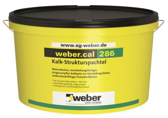 Weber cal 286 strukturspachtel 20 kg 0,5 mm blanc standard