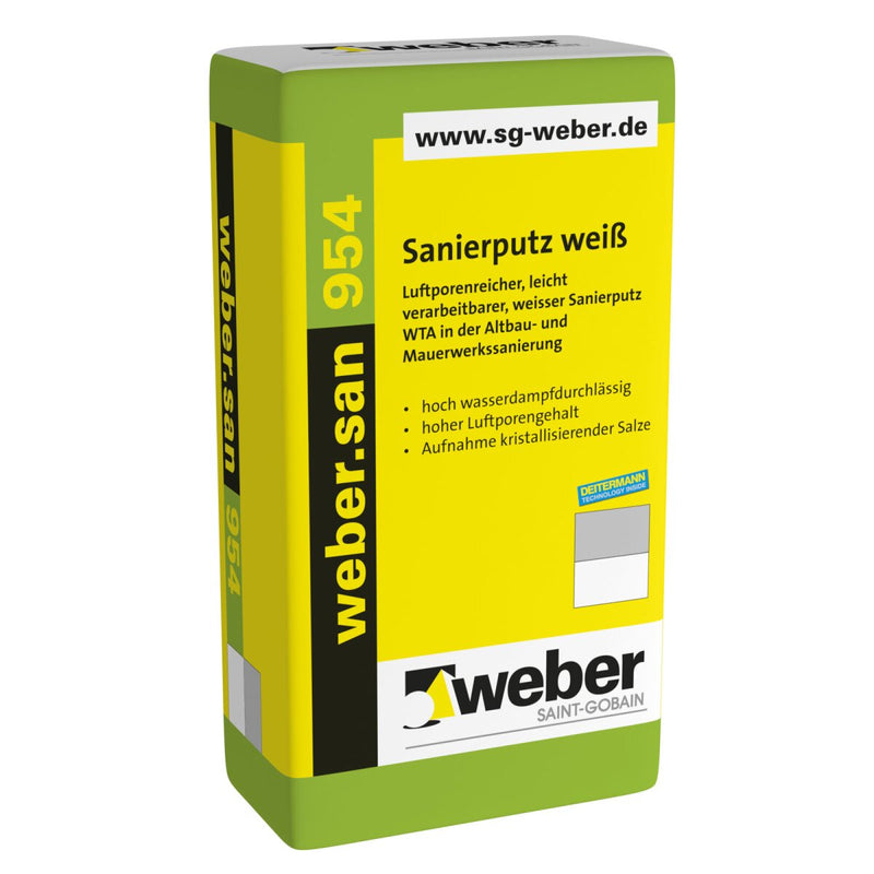 Weber san 954 sanierputz 25 kg blanc