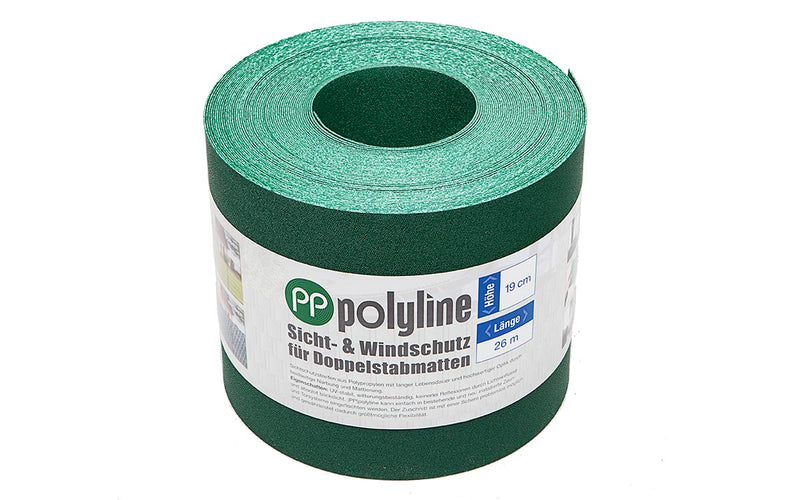 Bande brise-vue et brise-vent PP polyline vert 26m